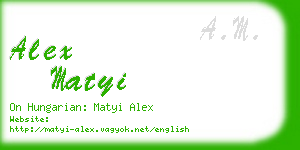 alex matyi business card